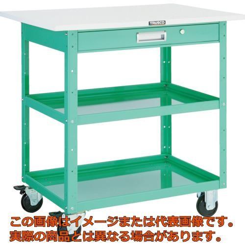 ＴＲＵＳＣＯ　ツールワゴン　イーグルワゴン　７５０Ｘ５００　引出　天板付　ヤンググリーン