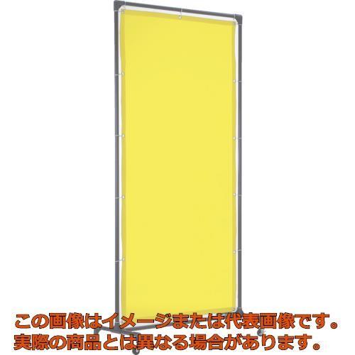 ＴＲＵＳＣＯ　溶接遮光フェンス　１０１５型単体　キャスター　黄