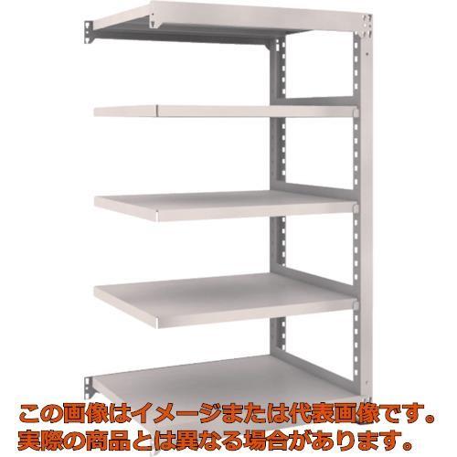ＴＲＵＳＣＯ　スチールラック　Ｍ５型　Ｗ９００×Ｄ７２１×Ｈ１５００　５段　連結　ネオグレー