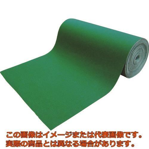 【代引不可・配送日時指定不可】ＴＲＵＳＣＯ　吸油・吸水ロールマット　緑　幅９００ｍｍｘ２５ｍ