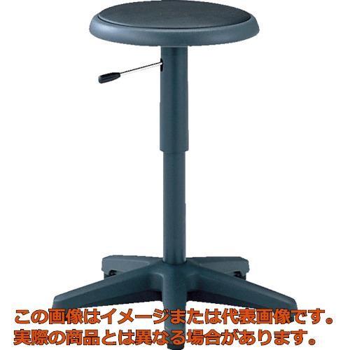 【代引不可・配送日時指定不可】ＴＲＵＳＣＯ　作業用チェア　ガス調整式　Φ３６０ＸＨ４９５−６４０　ブラック