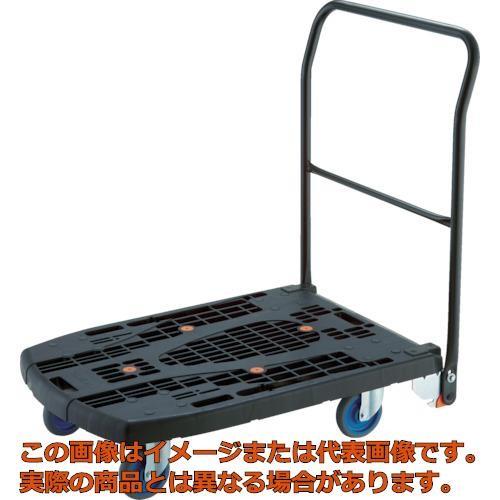 【代引不可・配送日時指定不可】ＴＲＵＳＣＯ　樹脂台車　カルティオビッグフラット　回転　９００Ｘ６００　黒