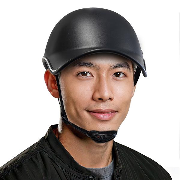 キャップ型ヘルメット 大人用 黒 フリーサイズ 60cm-63cm ツバ付き