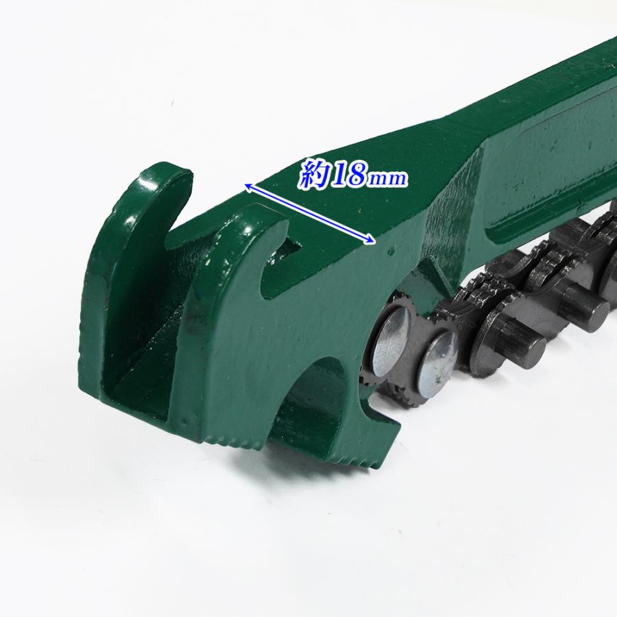 チェーンレンチ Mサイズ 全長220mm 長さ約410mm 直径約110mmまで