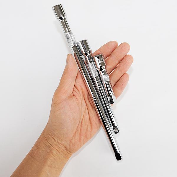 エクステンションバー 3本組セット/全長250mm 150mm 75mm/差込角 3／8