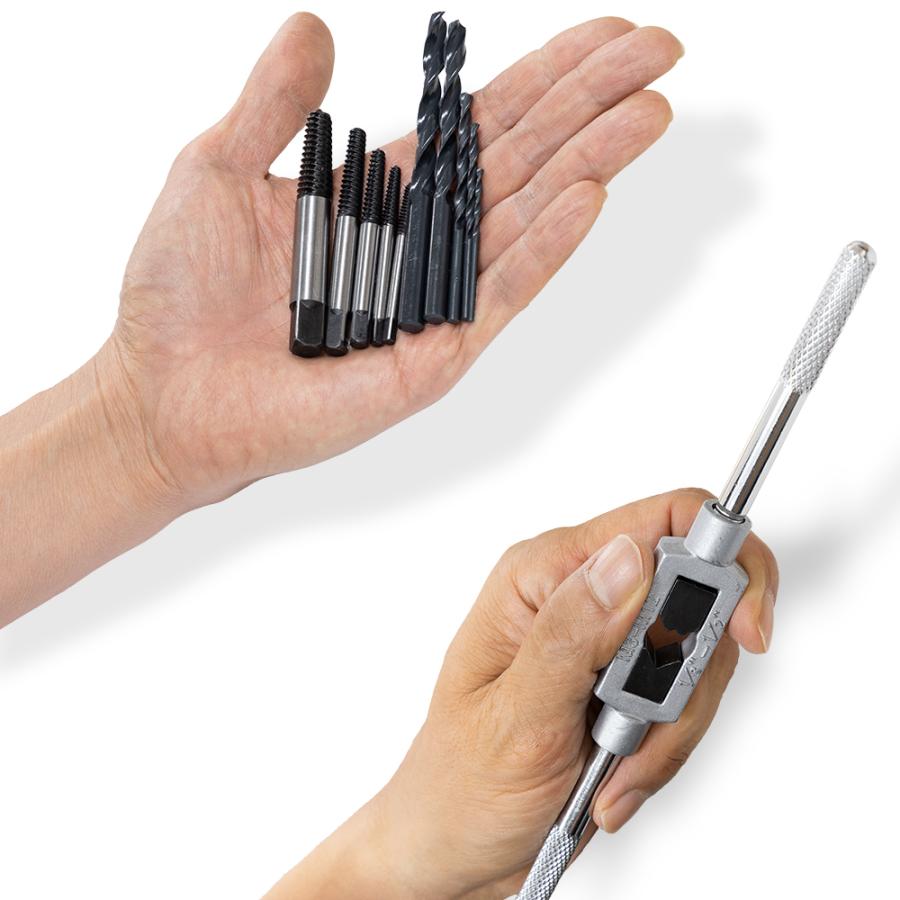 エキストラクター ドリル ハンドルセット 11個組 逆タップ ボルト抜き