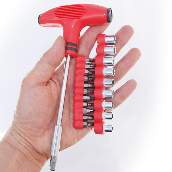 T型ハンドルソケットビット22個組セット/アウトレット品/6角ソケット /6角レンチ /トルクス /プラス 1 2 マイナス5mm