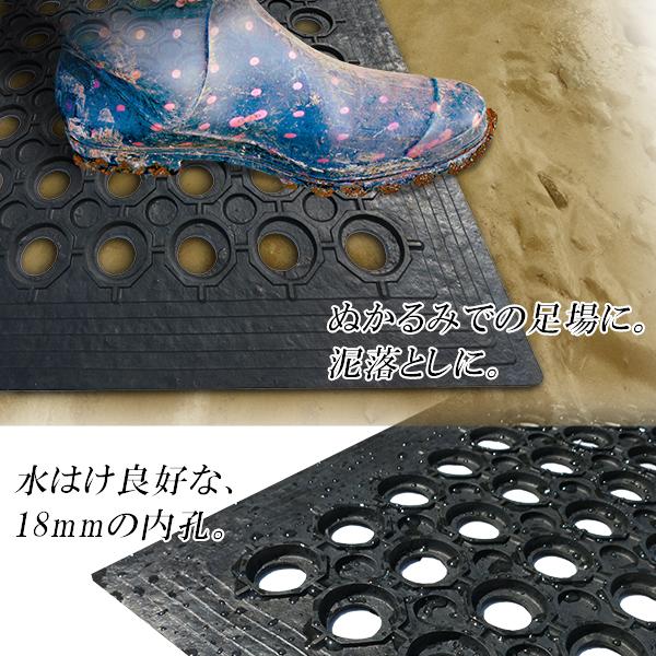 泥落としマット 150x90硬質ゴム 玄関マット有孔ゴムマットラバーマット