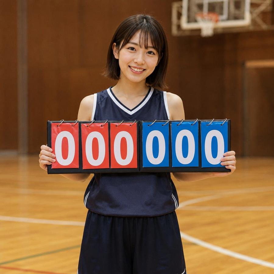 スコアボード 3桁 2セット 大きな卓上得点板 0から99を表示 赤青セット