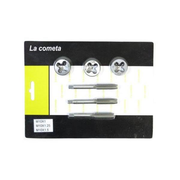 M10 タップアンドダイス 6PC ピッチ3種 1.0-1.25-1.5 外径10mm 送料