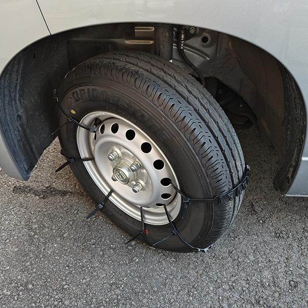 プラスチック タイヤチェーン20本 黒/バイク軽トラック用/簡単装着