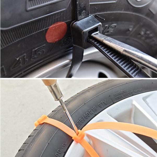 プラスチック タイヤチェーン20本 オレンジ/乗用車ミニバン軽自動車