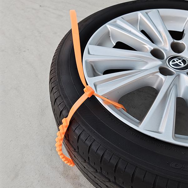プラスチック タイヤチェーン20本 オレンジ/乗用車ミニバン軽自動車