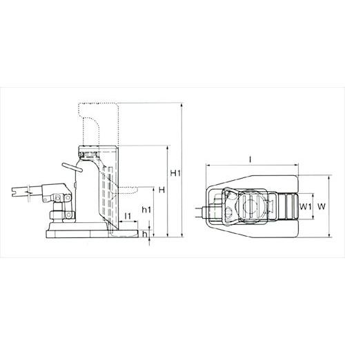 エスコ マサダ製作所 EA993LV-2 2.0ton/16-129mm 爪付ジャッキ
