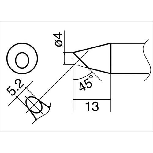 HAKKO（ハッコー） 白光 T33-BC4 こて先 4BC型 : 工具計画 プロツール