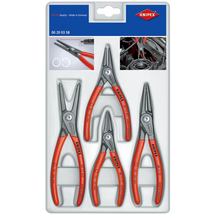 【美品】MAC TOOLS×KNIPEX スナップリング プライヤー 4本セット スナップリングプライヤーセット 4パーツ | KNIPEX