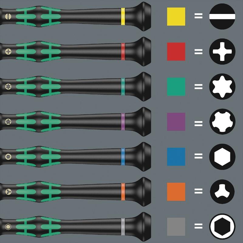 Wera（ヴェラ） ベラ 118152 6本組 (+ -)ドライバーセット(精密用