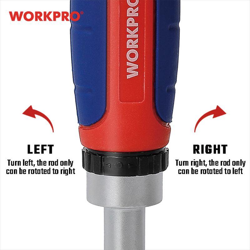 WORKPRO ワークプロ ラチェット式ドライバーセット WP200517 : 工具