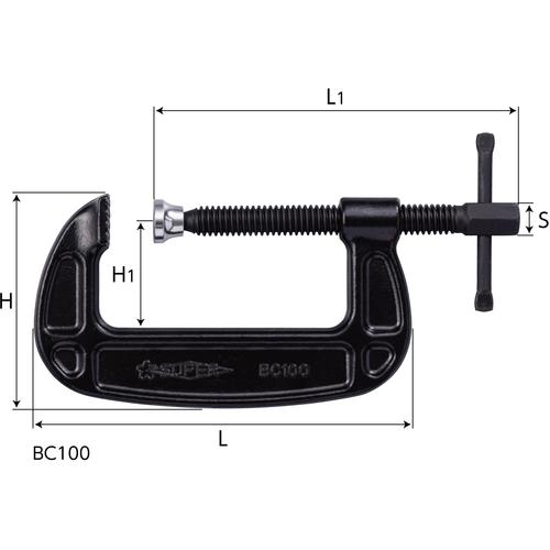 スーパー シャコ万力(バーコ型)75mm カチオン電着塗装 BC-75 : 工具 