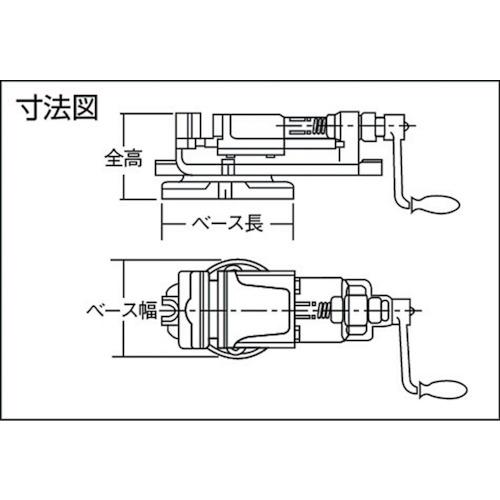 トラスコ TRUSCO K型ミーリングバイス 回転台付き 130mm KV-125(KV-130) (カイテンダイツキ)の画像