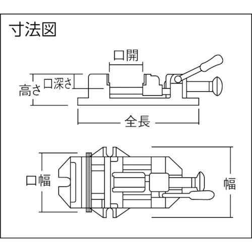 TRUSCO中山 トラスコ TRUSCO クイックグリップバイス F型 75mm FQ-75