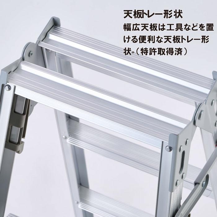 はしご兼用脚立 RD-09c 3段 3尺 天板0.81m 最大100kg ワンタッチバー ハセガワ 長谷川工業_3