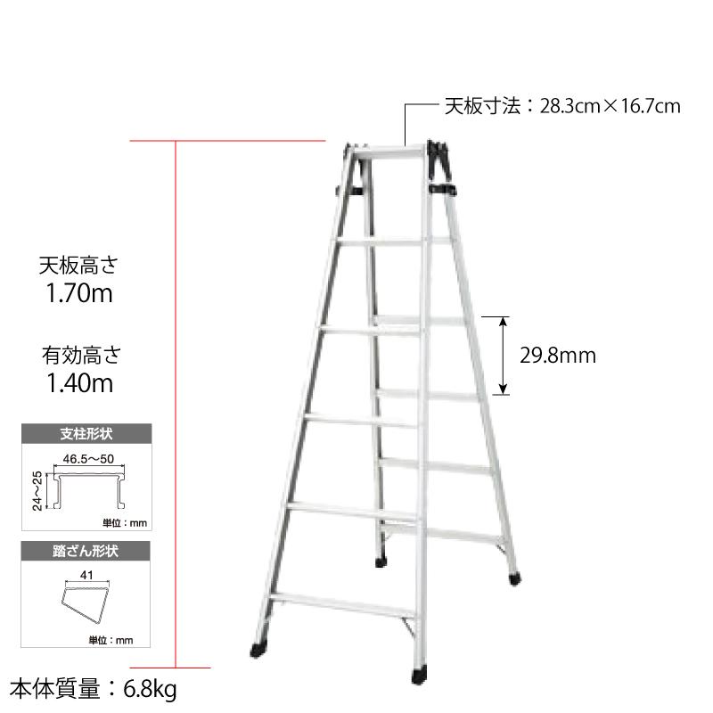 はしご兼用脚立 RC2.0-18 6段 6尺 ハセガワ 長谷川工業 hasegawa｜kouguland｜02