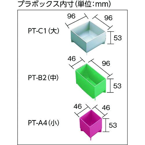トラスコ TRUSCO ツールケース 233X410XH348 引出5段 プラボックス付 (1台) 品番：PT-36EN