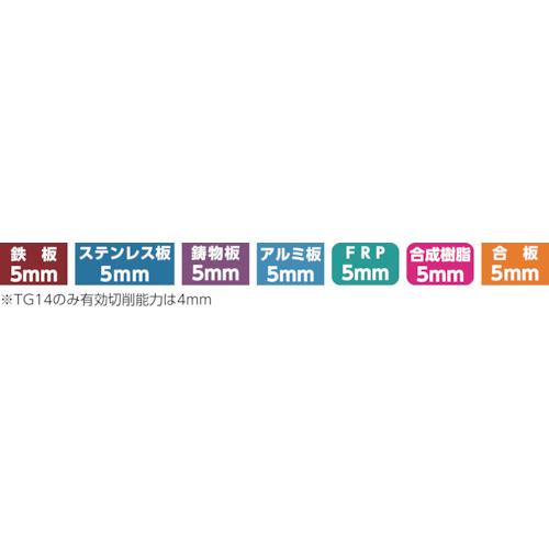 大見工業 TG45 超硬ステンレスホールカッター 45mm (1本) : 工具ランド
