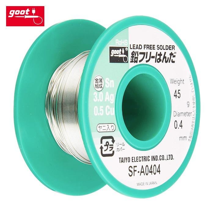 (未使用･未開封品)　goot 鉛フリーハンダ SF-A0404 tu1jdyt goot グット goot SF-A0404 鉛フリーリール巻はんだ45g (1個) : 工具