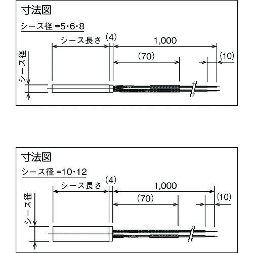 TRUSCO(トラスコ) カートリッジヒーターφ5 100L 100V 140W (1本) CH1-5100｜kouguland｜02