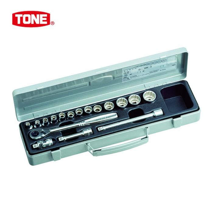 未使用TONE 1560M ソケットレンチセット 差込角9.5mm 17点セット 6角 12角 トネ TONE（トネ） 1560M ソケットレンチセット 差込角9.5mm 17点セット 6角