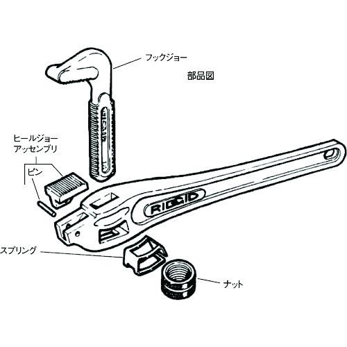 リジッド アルミオフセット パイプレンチ 350mm (1丁) 品番 リジッド アルミオフセット パイプレンチ 350mm (1丁) 品番