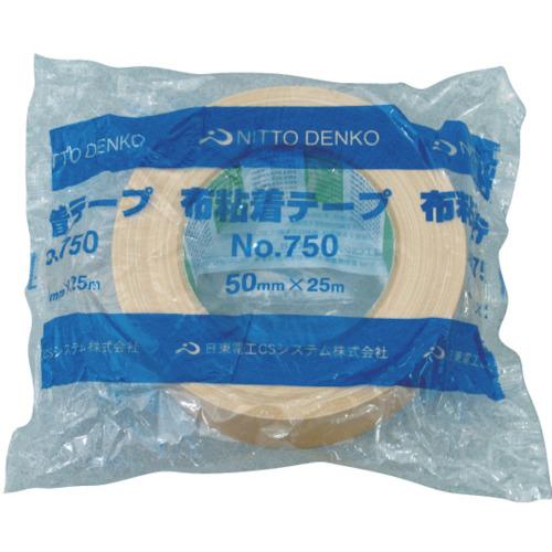日東電工ベースマテリアル 布粘着テープ No.750 50mm×25m (1巻) 750-50