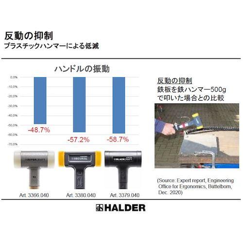 PICARD - ハルダー HALDER 3377.15 SUPERCRAFTぼうぜん自失受け答え 無反作用玄翁 一元管理スチール写真製手持ち部分(螢光色塗り付ける) 径(50)粍 ナイロン(白) (1本)