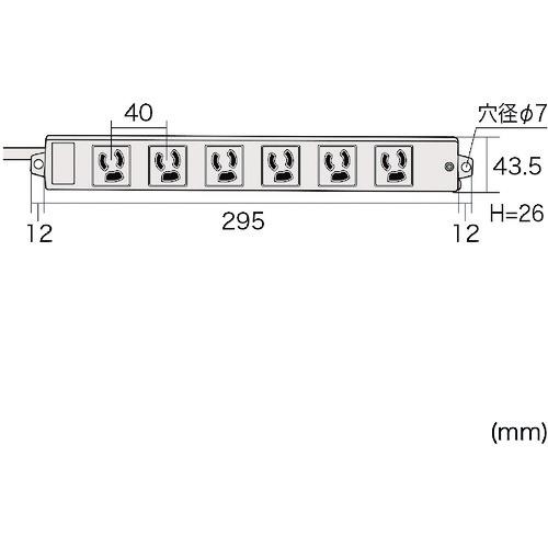 サンワサプライ TAP-K6-10 工事物件タップ (1個)_1