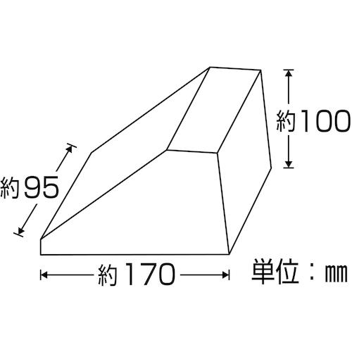 緑十字 タイヤストッパー(輪止め) 乗用車用(2t車迄) 黒 タイヤストッパー4 ロープ0.95m付き 天然ゴム製(1個) 品番：120004｜kouguland｜02