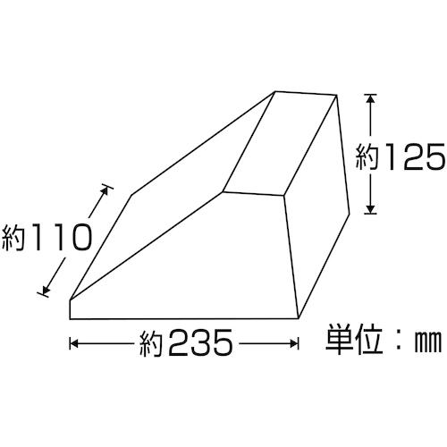 緑十字 タイヤストッパー(輪止め) 大型車用(10t車迄) 黄 タイヤストッパー5Y 2個組(トラ柄ロープ1.2m連結) 樹脂製 (1組) 品番：120005｜kouguland｜02