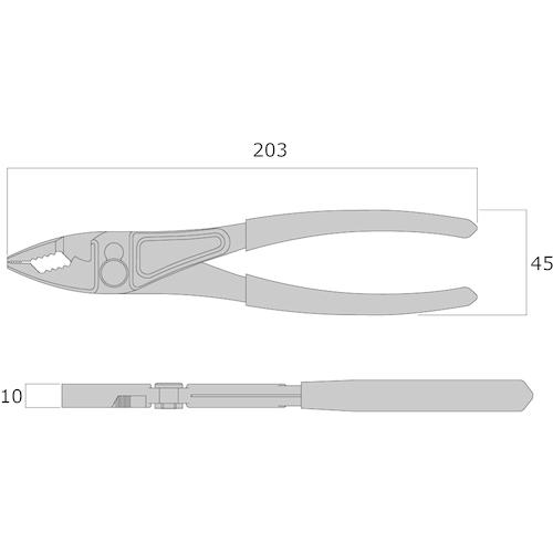 フジ矢(Fujiya) 超軽量コンビネーションプライヤー(黒金) (1丁) 品番：230-200-BG｜kouguland｜02