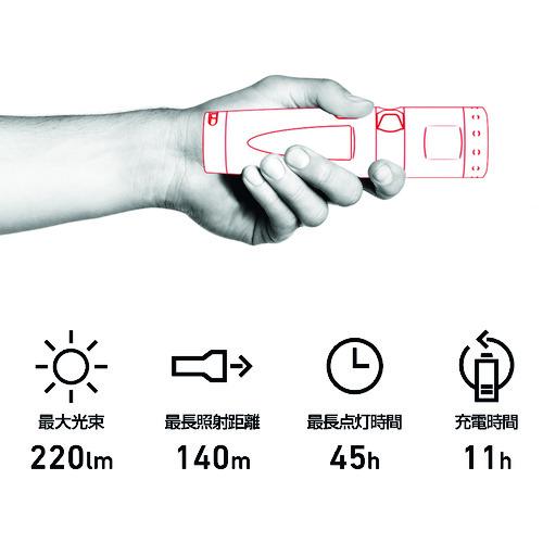 LEDLENSER（レッドレンザー） 充電式防爆懐中電灯(LED) EX7R 明るさ