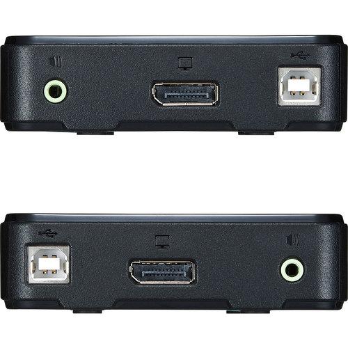 サンワサプライ SW-KVM2WDPU DisplayPort対応手元スイッチ付きパソコン自動切替器(2:1) (1台)_2