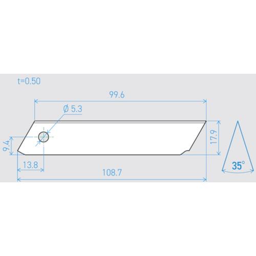 貝印刃物 機械刃 T100-3C 35°(200枚セット) (1箱) 750BH2039の画像