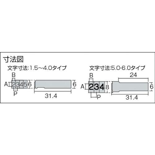 浦谷 ハイス精密組合刻印 数字セット3.0mm (1S) 品番：UC-30S｜kouguland｜02