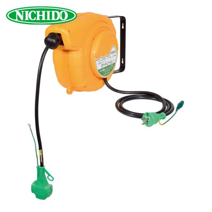 日動工業 10M自動巻オートリール AL-E103N 電工ドラム コードリール