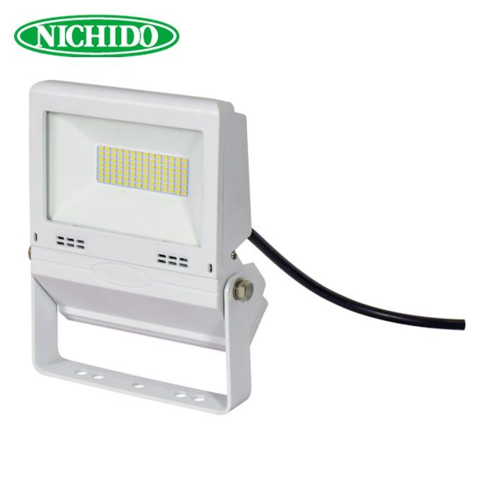 日動工業 NICHIDO LED投光器 常設用フラットライト30W 白 (1台) 品番 