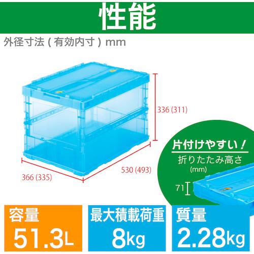 TRUSCO中山 トラスコ TRUSCO オリコン 薄型折りたたみコンテナ