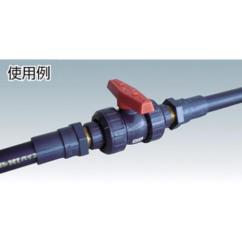 エスロン 積水化学 BV50NX 塩ビ製ボールバルブ ねじ式 本体PVC OリングEPDM 50 長さ197mm×高さ167mm (1個)_1
