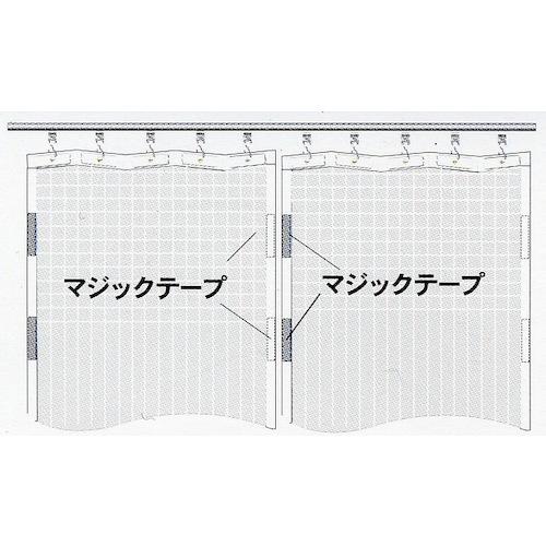 ユタカメイク シート 簡易間仕切り防炎・制電 2m×2m クリア (1枚) B