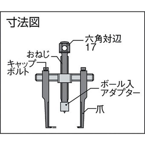 スーパーツール ABT90L スライド式超薄爪ギヤプーラ(ロングタイプ) (1台)_3