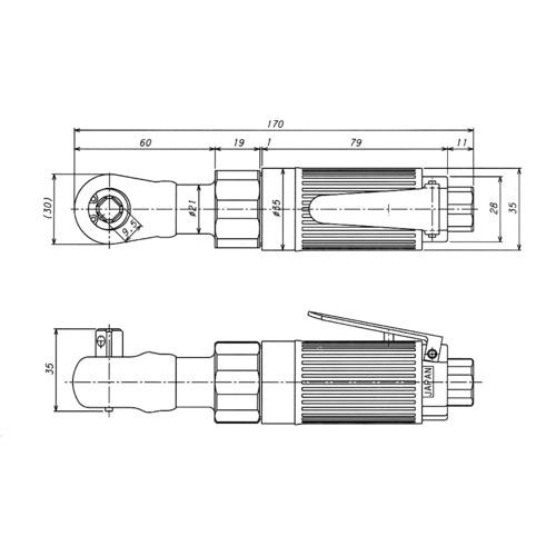 VESSEL（工具） ベッセル エアーラチェットレンチ GTR10M (1台) 品番 